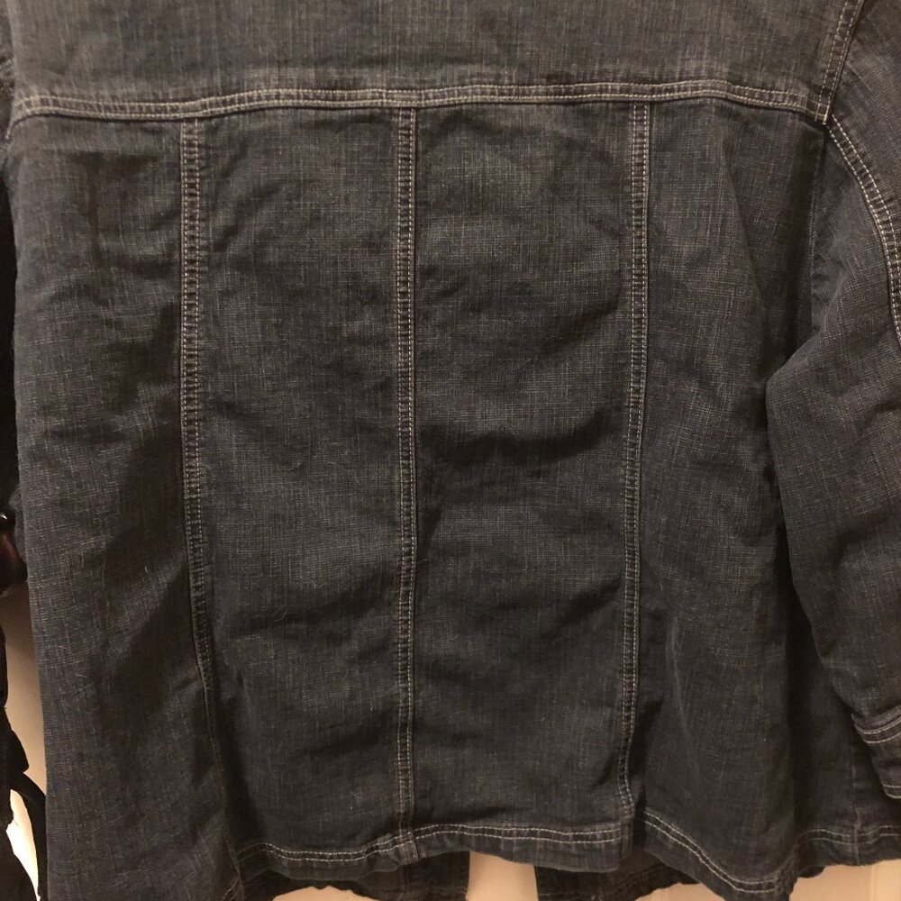 A.M.I. Women's 3X Dark Wash Denim Jacket Grommets 3/4 Sleeve - Picture 7 of 11